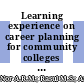 Learning experience on career planning for community colleges in Malaysia