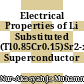 Electrical Properties of Li Substituted (Tl0.85Cr0.15)Sr2-xLixCaCu2O7 Superconductor