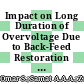 Impact on Long Duration of Overvoltage Due to Back-Feed Restoration of Distribution Network