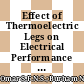Effect of Thermoelectric Legs on Electrical Performance of Single Leg Teg using Multiphyiscs Simulation