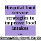 Hospital food service strategies to improve food intakes among inpatients: A systematic review