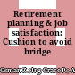 Retirement planning & job satisfaction: Cushion to avoid bridge employment?