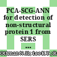 PCA-SCG-ANN for detection of non-structural protein 1 from SERS salivary spectra