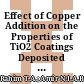 Effect of Copper Addition on the Properties of TiO2 Coatings Deposited by Air Plasma Spray Process