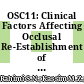 OSC11: Clinical Factors Affecting Occlusal Re-Establishment of Resin-Bonded Bridges using Dahl Concept