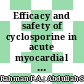 Efficacy and safety of cyclosporine in acute myocardial infarction: A systematic review and meta-analysis