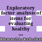Exploratory factor analysis of items for evaluating healthy lifestyles related to mental health among undergraduate students