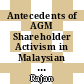 Antecedents of AGM Shareholder Activism in Malaysian Public Listed Companies and the Role of MSWG Activism as a Moderator