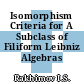 Isomorphism Criteria for A Subclass of Filiform Leibniz Algebras