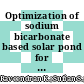 Optimization of sodium bicarbonate based solar pond for power generation