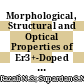 Morphological, Structural and Optical Properties of Er3+-Doped SiO2-TiO2 Nanofiber