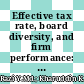 Effective tax rate, board diversity, and firm performance: Evidence from the electric and electronic industry