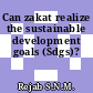 Can zakat realize the sustainable development goals (Sdgs)?