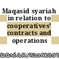 Maqasid syariah in relation to cooperatives’ contracts and operations