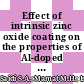 Effect of intrinsic zinc oxide coating on the properties of Al-doped zinc oxide nanorod arrays