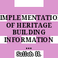 IMPLEMENTATION OF HERITAGE BUILDING INFORMATION MODELLING (HBIM) FOR CONSTRUCTION AND DEMOLITION WASTE MANAGEMENT