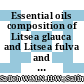 Essential oils composition of Litsea glauca and Litsea fulva and their anticholinesterase inhibitory activity