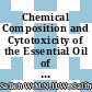 Chemical Composition and Cytotoxicity of the Essential Oil of Rothmannia schoemannii Tirveng