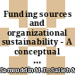 Funding sources and organizational sustainability - A conceptual framework for social enterprises