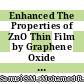 Enhanced The Properties of ZnO Thin Film by Graphene Oxide for Dye Sensitized Solar Cell Applications