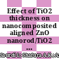 Effect of TiO2 thickness on nanocomposited aligned ZnO nanorod/TiO2 for dye-sensitized solar cells