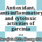 Antioxidant, anti-inflammatory, and cytotoxic activities of garcinia nervosa (clusiaceae)