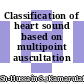 Classification of heart sound based on multipoint auscultation system