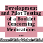 Development and Pilot Testing of a Booklet Concerning Medications That Can Increase the Risk of Falls in Older People