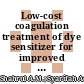Low-cost coagulation treatment of dye sensitizer for improved time immersion of dye-sensitized solar cells (DSSC)