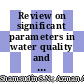 Review on significant parameters in water quality and the related artificial intelligent applications