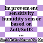 Improvement sensitivity humidity sensor based on ZnO/SnO2 cubic structure
