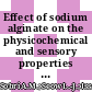 Effect of sodium alginate on the physicochemical and sensory properties of vegan surimi