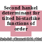 Second hankel determinant for tilted bi-starlike functions of order β
