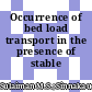Occurrence of bed load transport in the presence of stable clast