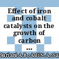 Effect of iron and cobalt catalysts on the growth of carbon nanotubes from palm oil precursor