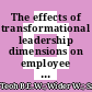 The effects of transformational leadership dimensions on employee performance in the hospitality industry in Malaysia