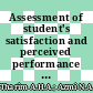 Assessment of student's satisfaction and perceived performance towards thermal comfort in academic building of MRSM parit