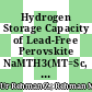 Hydrogen Storage Capacity of Lead-Free Perovskite NaMTH3(MT=Sc, Ti, V): A DFT Study