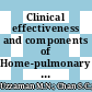 Clinical effectiveness and components of Home-pulmonary rehabilitation for people with chronic respiratory diseases: A systematic review protocol