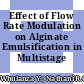 Effect of Flow Rate Modulation on Alginate Emulsification in Multistage Microfluidics