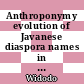 Anthroponymy evolution of Javanese diaspora names in Malaysia (social onomastics study)