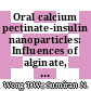 Oral calcium pectinate-insulin nanoparticles: Influences of alginate, sodium chloride and Tween 80 on their blood glucose lowering performance