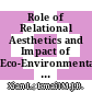 Role of Relational Aesthetics and Impact of Eco-Environmental Psychology on Piano Education Pedagogy