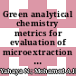 Green analytical chemistry metrics for evaluation of microextraction methods: Fascinating or essential tools in real-world applications?