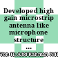Developed high gain microstrip antenna like microphone structure for 5G application