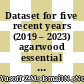 Dataset for five recent years (2019 – 2023) agarwood essential oil research trends: A bibliometric analysis