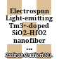 Electrospun Light-emitting Tm3+-doped SiO2–HfO2 nanofiber for photonic applications