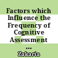 Factors which Influence the Frequency of Cognitive Assessment in the Emergency Department