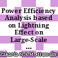 Power Efficiency Analysis based on Lightning Effect on Large-Scale Solar Photovoltaic System