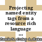 Projecting named entity tags from a resource rich language to a resource poor language